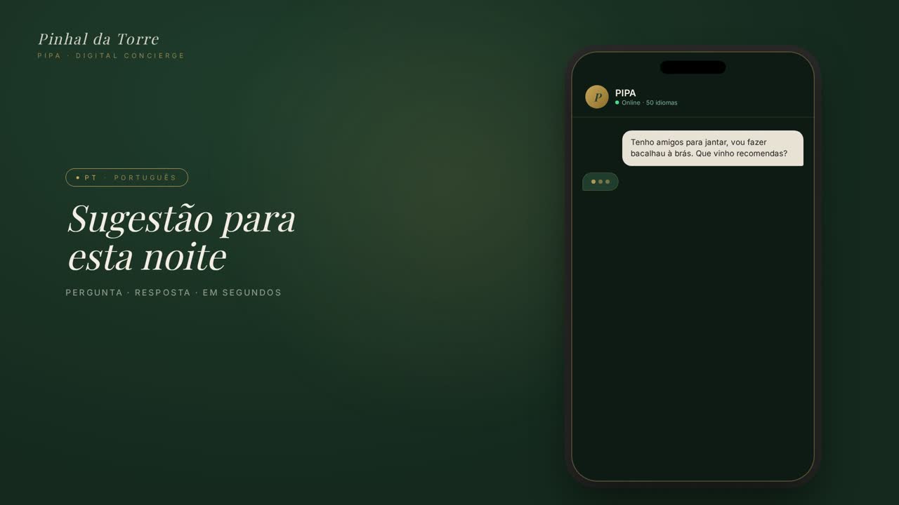 Demonstração da PIPA: clientes a perguntar em PT, EN e DE